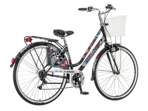 CRNO MULTIKOLOR BELL - ŽENSKA BICIKLA 28"